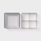 Lot de 2 boîtes de rangement empilables transparentes