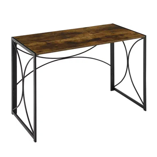 Breighton Home Nova Folding Desk in Barnwood/Black