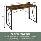 Bureau pliable Bois grange et noir, une personne, style pliable