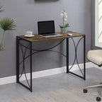 Bureau pliable Bois grange et noir, une personne, style pliable