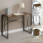 Bureau pliable Bois grange et noir, une personne, style pliable