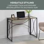 Bureau pliable Bois grange et noir, une personne, style pliable