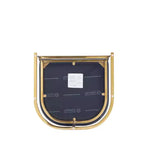 Tabouret de bar bas noir et or en similicuir avec accoudoirs, lot de 2