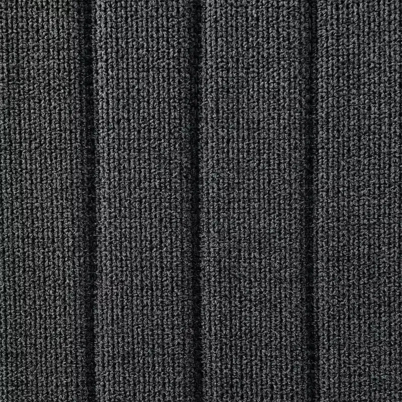 Chaise de salle à manger en tissu anthracite, sans accoudoirs, dossier bas, lot de 2