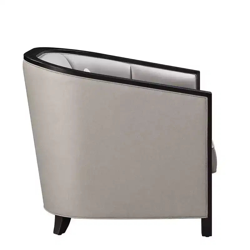 Causeuse en tissu beige avec 2 oreillers, 2 places