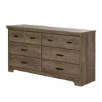 Commode double 6 tiroirs en chêne vieilli – Assemblage par 2 personnes