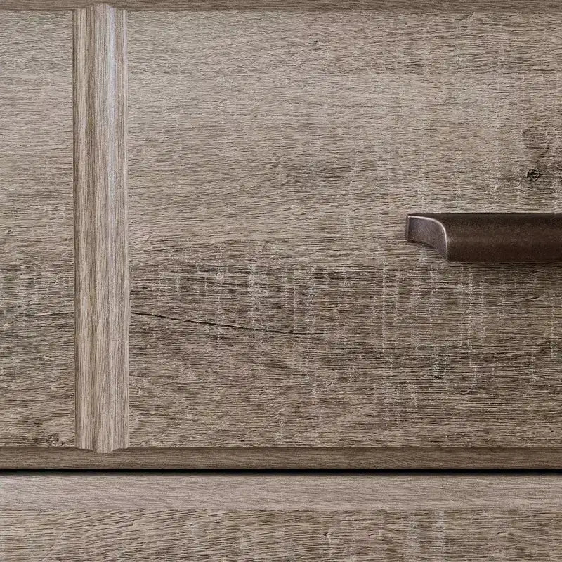Commode double 6 tiroirs en chêne vieilli – Assemblage par 2 personnes