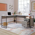 Bureau d'angle avec tiroirs Chêne Mystique, 1 personne