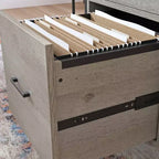 Bureau d'angle avec tiroirs Chêne Mystique, 1 personne