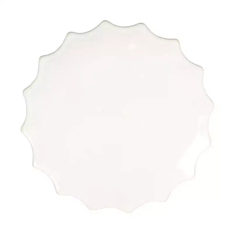 Tabouret d'appoint rond en grès blanc, 1 place