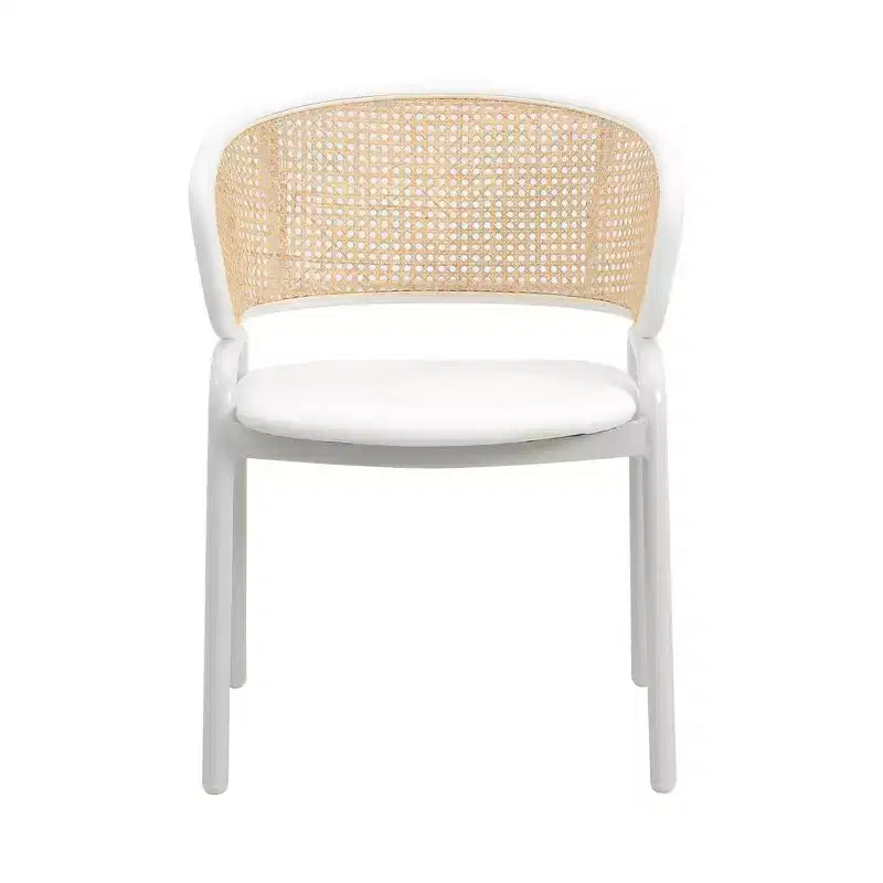 Chaise de salle à manger en velours avec cadre en acier, lot de 4 – Beige / Noir / Gris / Blanc