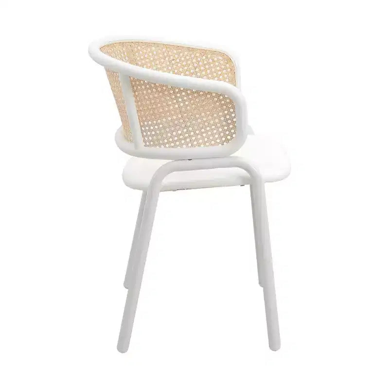 Chaise de salle à manger en velours avec cadre en acier, lot de 4 – Beige / Noir / Gris / Blanc
