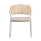 Chaise de salle à manger en velours avec cadre en acier, lot de 4 – Beige / Noir / Gris / Blanc