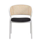 Chaise de salle à manger en velours avec cadre en acier, lot de 4 – Beige / Noir / Gris / Blanc