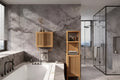 19.68 Wall Mount Bathroom Bamboo Storage Cabinet with 2 Doors, Modern Toilet Storage Box, Natural - ModernLuxe