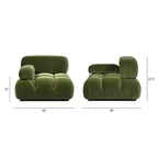 Fauteuil d'angle modulaire, 1 place