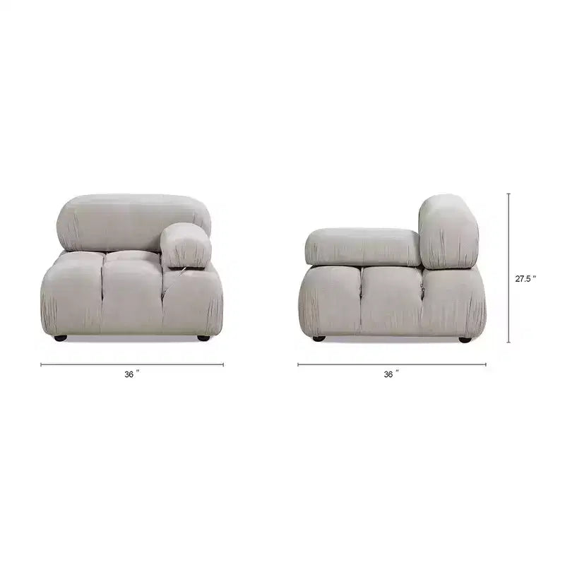 Fauteuil d'angle modulaire, 1 place