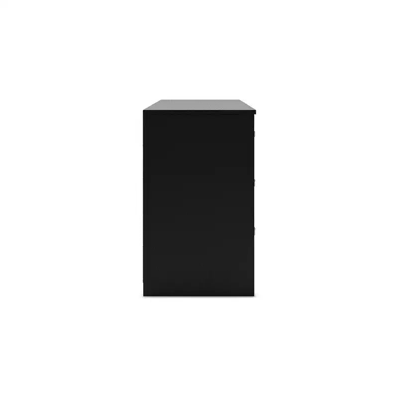 Commode noire à 6 tiroirs, 1 personne