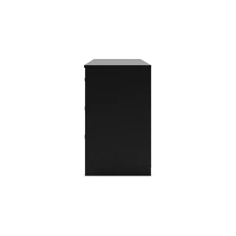Commode noire à 6 tiroirs, 1 personne