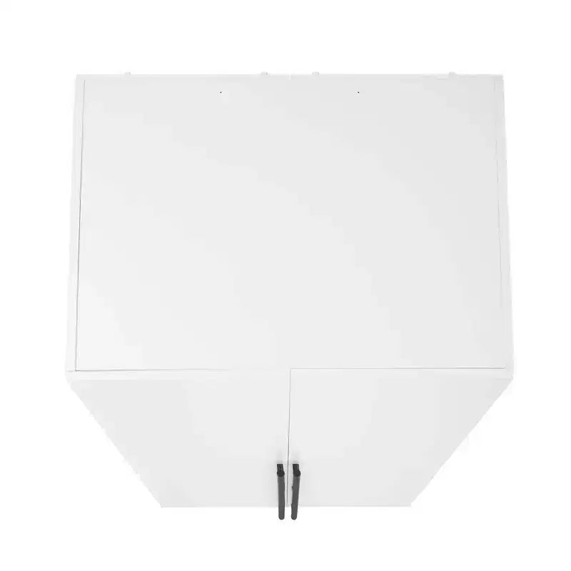 Armoire modulaire 4 portes pour 1 à 2 personnes : blanc / brun doré / gris rustique