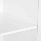 Armoire modulaire 4 portes pour 1 à 2 personnes : blanc / brun doré / gris rustique