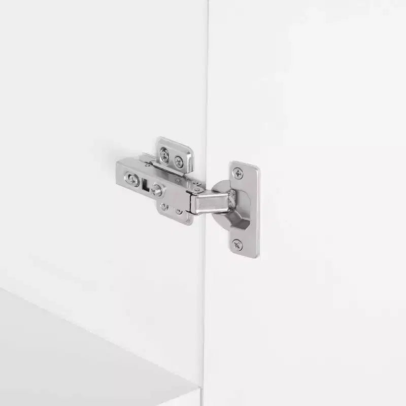 Armoire modulaire 4 portes pour 1 à 2 personnes : blanc / brun doré / gris rustique