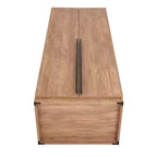 Armoire modulaire 4 portes pour 1 à 2 personnes : blanc / brun doré / gris rustique