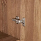 Armoire modulaire 4 portes pour 1 à 2 personnes : blanc / brun doré / gris rustique