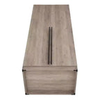Armoire modulaire 4 portes pour 1 à 2 personnes : blanc / brun doré / gris rustique
