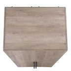 Armoire modulaire 4 portes pour 1 à 2 personnes : blanc / brun doré / gris rustique