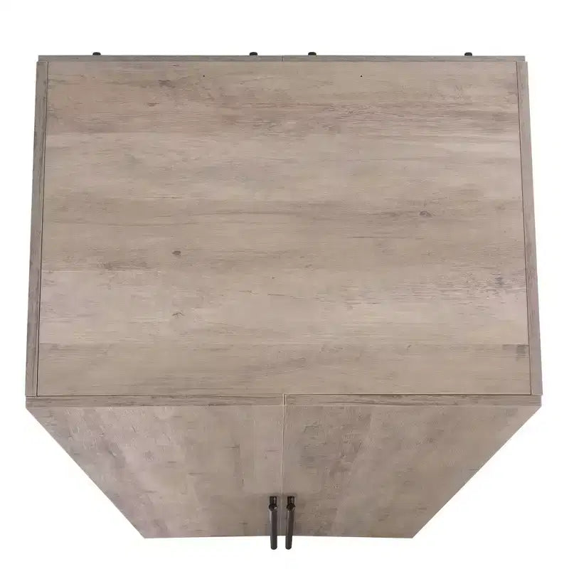 Armoire modulaire 4 portes pour 1 à 2 personnes : blanc / brun doré / gris rustique
