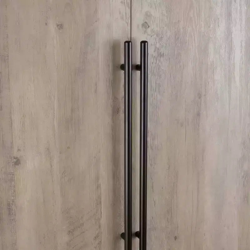 Armoire modulaire 4 portes pour 1 à 2 personnes : blanc / brun doré / gris rustique