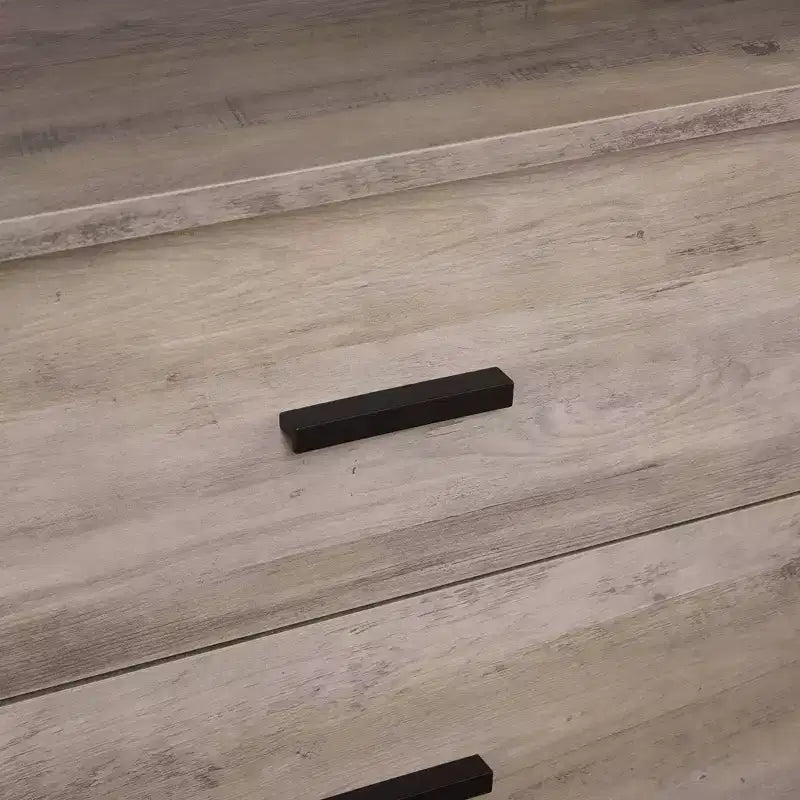 Armoire modulaire 4 portes pour 1 à 2 personnes : blanc / brun doré / gris rustique