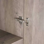 Armoire modulaire 4 portes pour 1 à 2 personnes : blanc / brun doré / gris rustique
