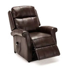 Fauteuil inclinable électrique marron/rouge, une place