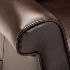 Fauteuil inclinable électrique marron/rouge, une place
