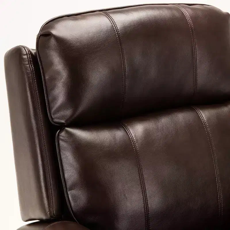 Fauteuil inclinable électrique marron/rouge, une place