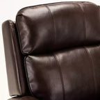 Fauteuil inclinable électrique marron/rouge, une place