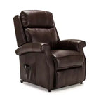 Fauteuil inclinable électrique marron/rouge, une place