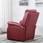 Fauteuil inclinable électrique marron/rouge, une place