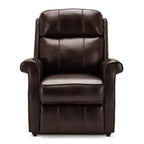 Fauteuil inclinable électrique marron/rouge, une place