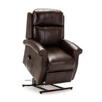 Fauteuil inclinable électrique marron/rouge, une place