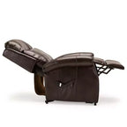 Fauteuil inclinable électrique marron/rouge, une place