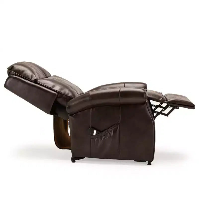 Fauteuil inclinable électrique marron/rouge, une place