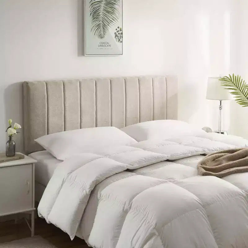 Upholstered Channel Stitched Headboard - Easy Assemble Wall Mounted Headboard with 3D Soundproof Wall Panels