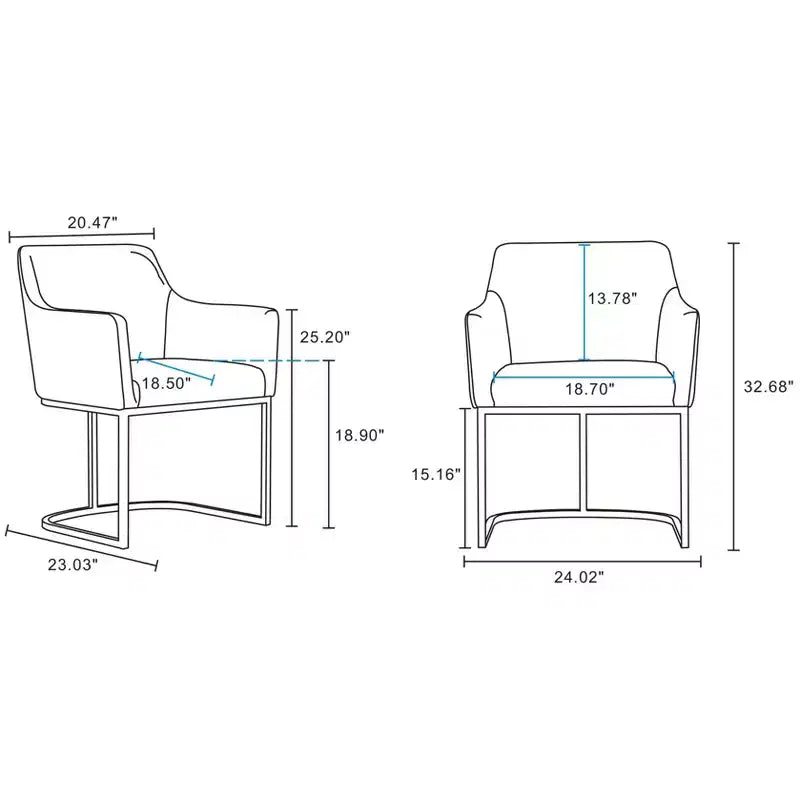 Fauteuil de salle à manger en similicuir crème / gris / gris clair, style moderne, lot de 2