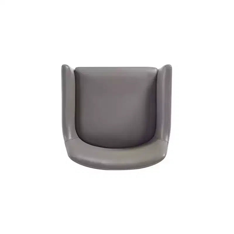 Fauteuil de salle à manger en similicuir crème / gris / gris clair, style moderne, lot de 2