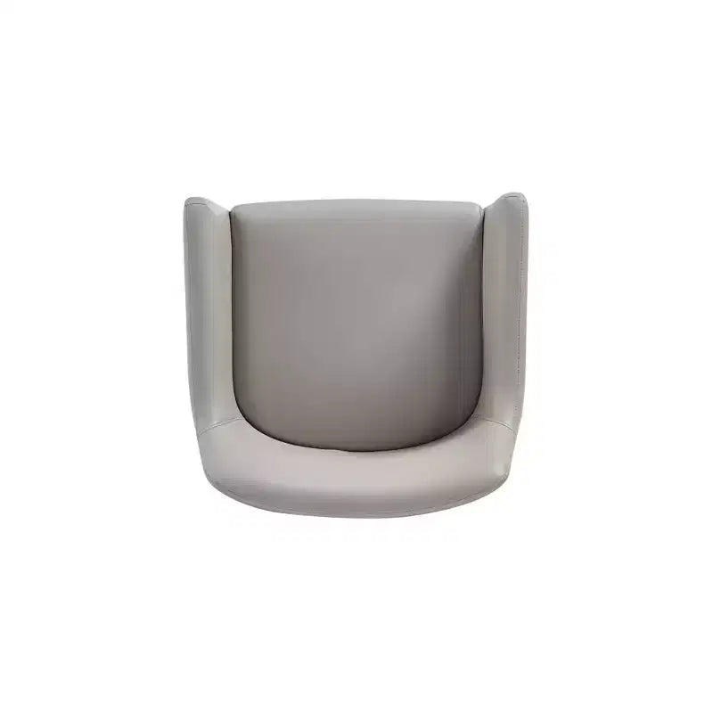 Fauteuil de salle à manger en similicuir crème / gris / gris clair, style moderne, lot de 2