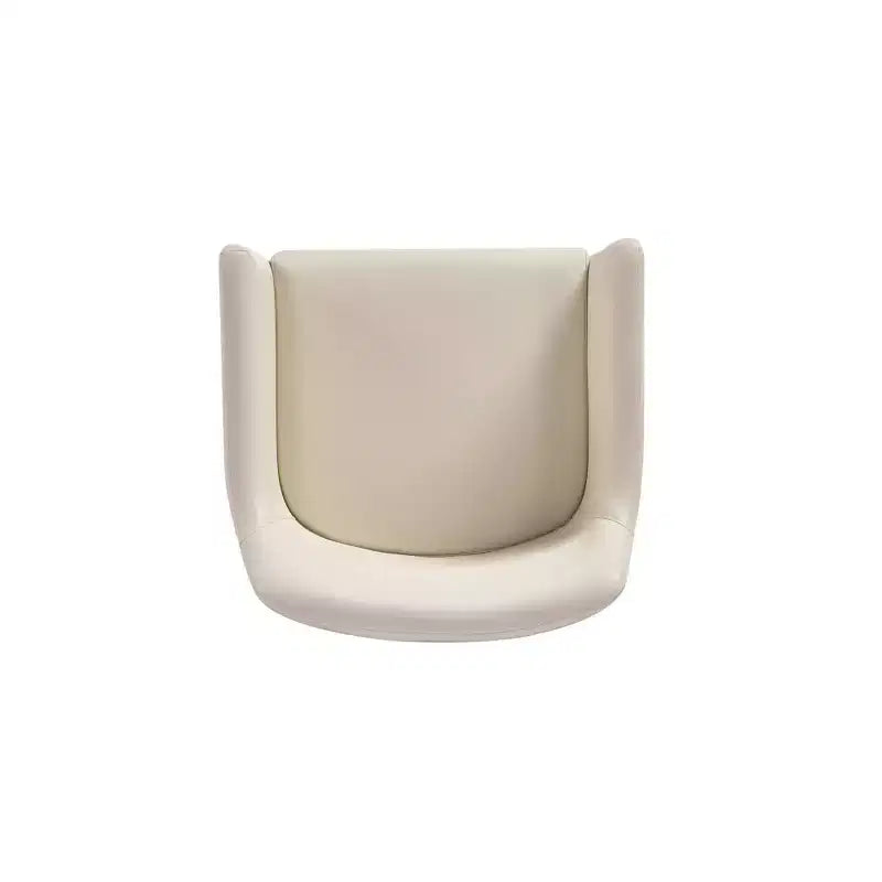 Fauteuil de salle à manger en similicuir crème / gris / gris clair, style moderne, lot de 2