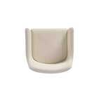 Fauteuil de salle à manger en similicuir crème / gris / gris clair, style moderne, lot de 2